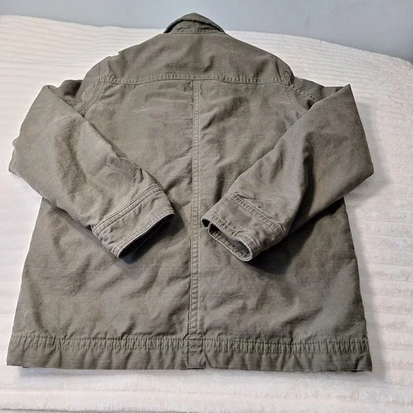 American Eagle Canvas Military Chore Jacket Mens S Green Quilted Lined Tactical - Picture 8 of 10